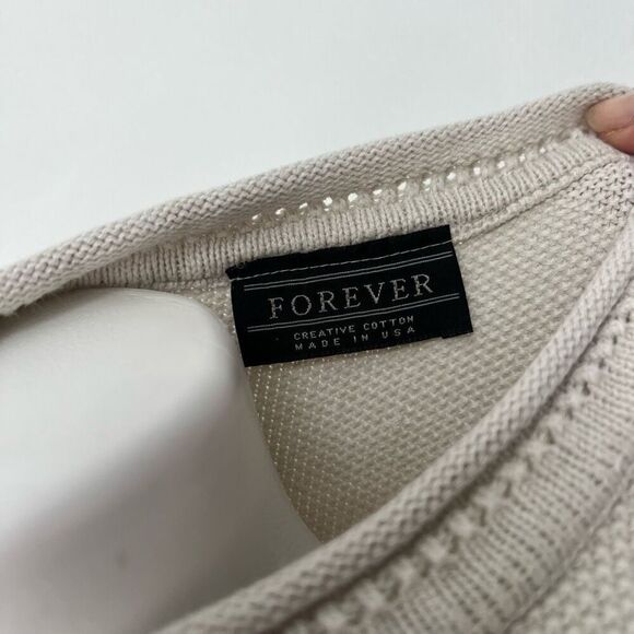 Forever creative Cotton 90s Y2K Knit Tee made in USA - Picture 4 of 11